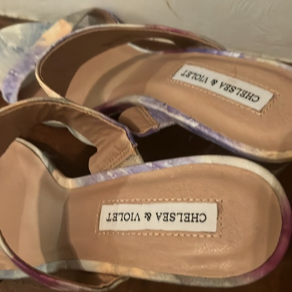 Sandals blend of colours lucite heel Chelsea & violet cv-a more 10 M comfortable - Picture 3 of 9